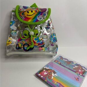 Lisa Frank glow in the dark zoomer and zorbit alien pull string backpack